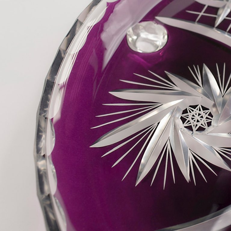 Đĩa pha lê không chì các màu bé 18cm Ba Lan Irena – Pinwheel