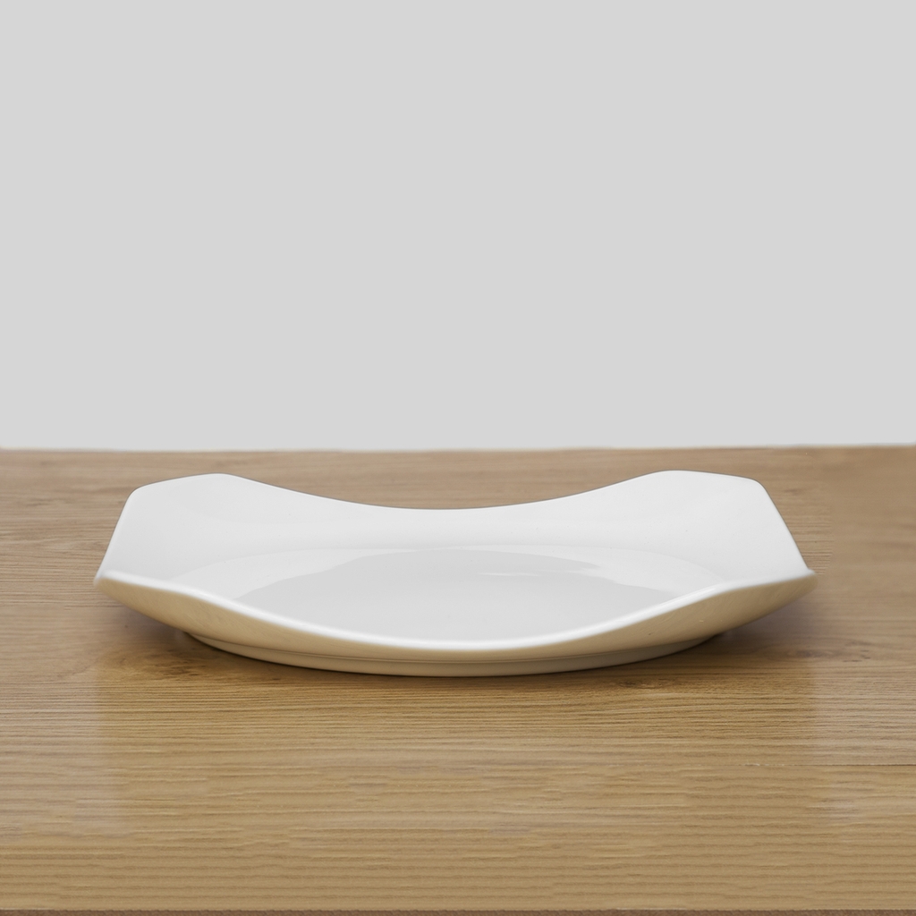 Bộ khay vuông và 4 bát tròn có nắp đựng mứt, ô mai Tết trắng sứ tro xương Hàn Quốc