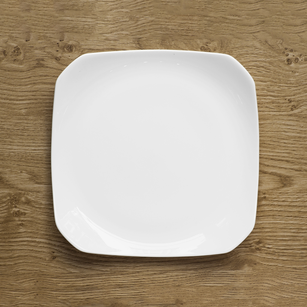 Bộ khay vuông và 4 bát tròn có nắp đựng mứt, ô mai Tết trắng sứ tro xương Hàn Quốc