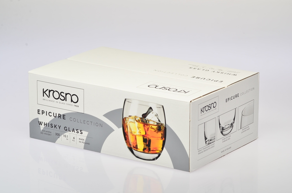 Bộ 6 cốc thủy tinh cao cấp dáng bầu 300ml Ba Lan Krosno-789422