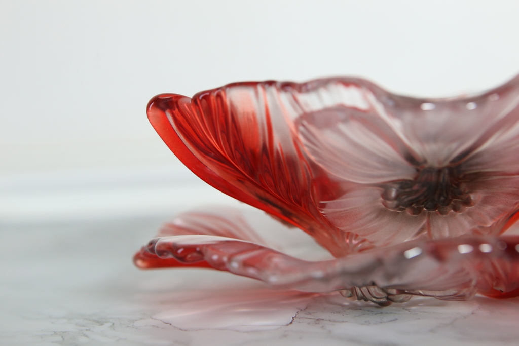 Bát thủy tinh màu đỏ thả hoa, đựng hoa quả Walther-Glas: Miranda Satin Red Black