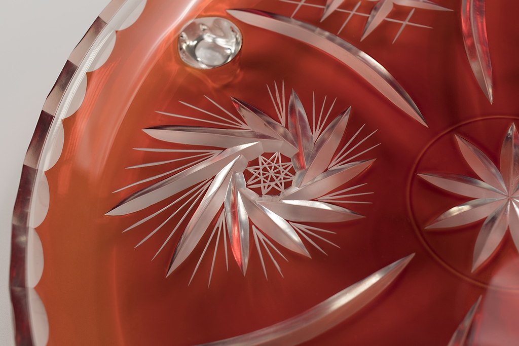 Đĩa pha lê không chì các màu bé 18cm Ba Lan Irena – Pinwheel