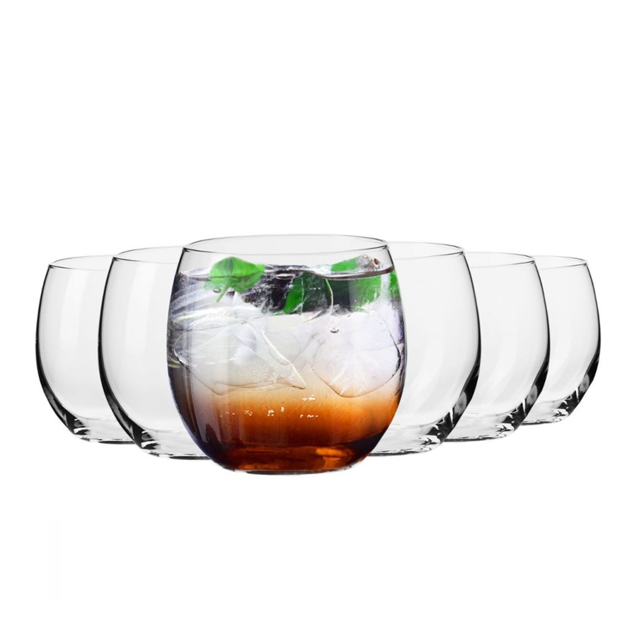 Bộ ly, cốc thủy tinh 6 chiếc bầu thấp 285ml BLENDED Ba Lan Krosno-831947
