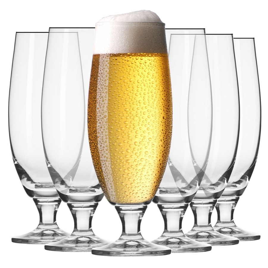 Bộ ly uống bia pha lê 6 chiếc không chì 500ml Ba Lan Krosno - 789286