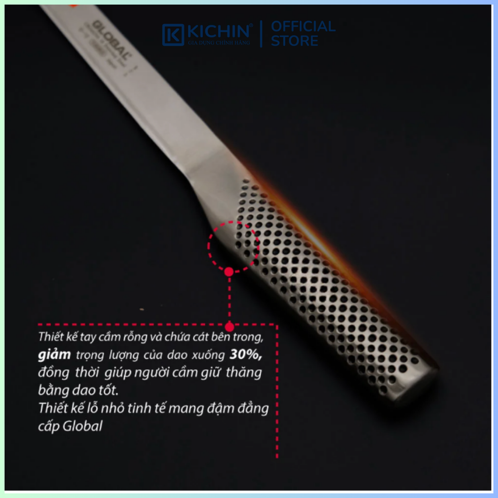 Dao bếp Nhật cao cấp Global G10 Salmon Knife - Dao phi lê cá Dao bếp Nhật cao cấp Global G10 Salmon Knife - Dao phi lê cá