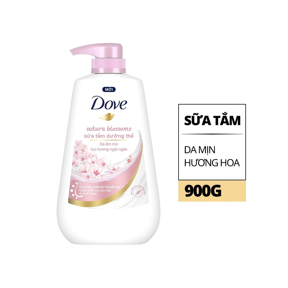 Sữa Tắm Dưỡng Thể Da Mịn Hương Hoa Dove 900Gr