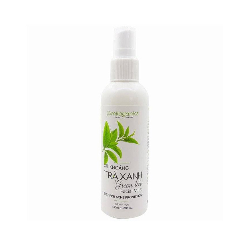 Xịt Khoáng Trà Xanh Milaganics 100Ml
