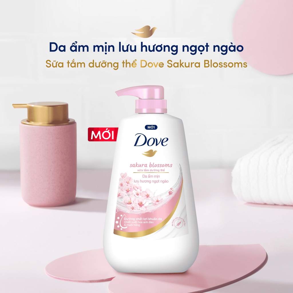 Sữa Tắm Dưỡng Thể Da Mịn Hương Hoa Dove 900Gr