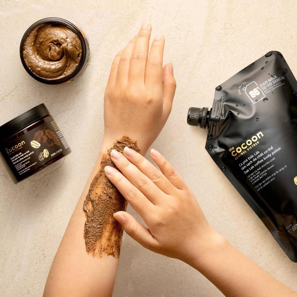 Cà Phê Đắk Lắk Làm Sạch Da Chết Cơ Thể Cocoon Dak Lak Coffee Body Polish Túi 600Ml