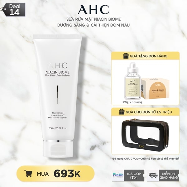 NIACIN BIOME MELA SCISSORS CLEANSING FOAM Sữa Rửa Mặt Cấp Ẩm Sáng Da 150ml