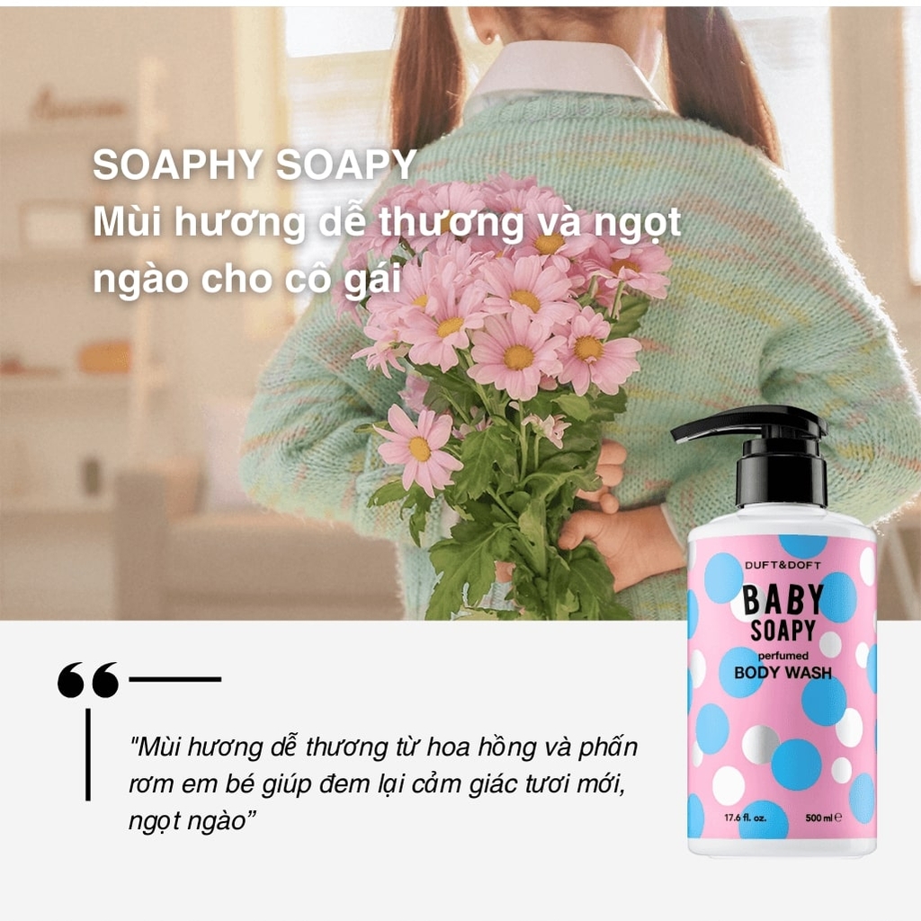 SỮA TẮM DUFT&DOFT HƯƠNG NƯỚC HOA BABY SOAPY 500ML