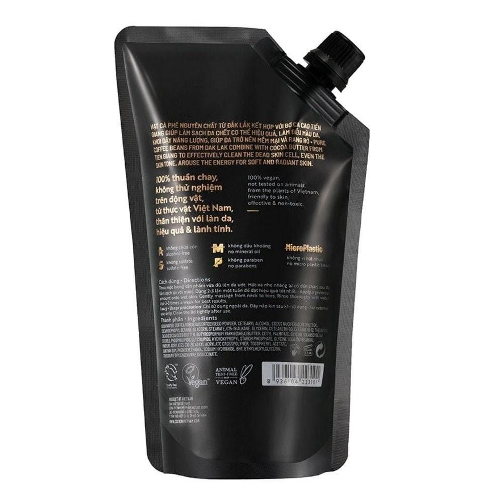 Cà Phê Đắk Lắk Làm Sạch Da Chết Cơ Thể Cocoon Dak Lak Coffee Body Polish Túi 600Ml