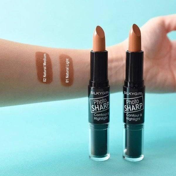 Tạo Khối Hai Đầu Silkygirl Photosharp Contour & Highlight Stick #01 Natural Light 8Gr