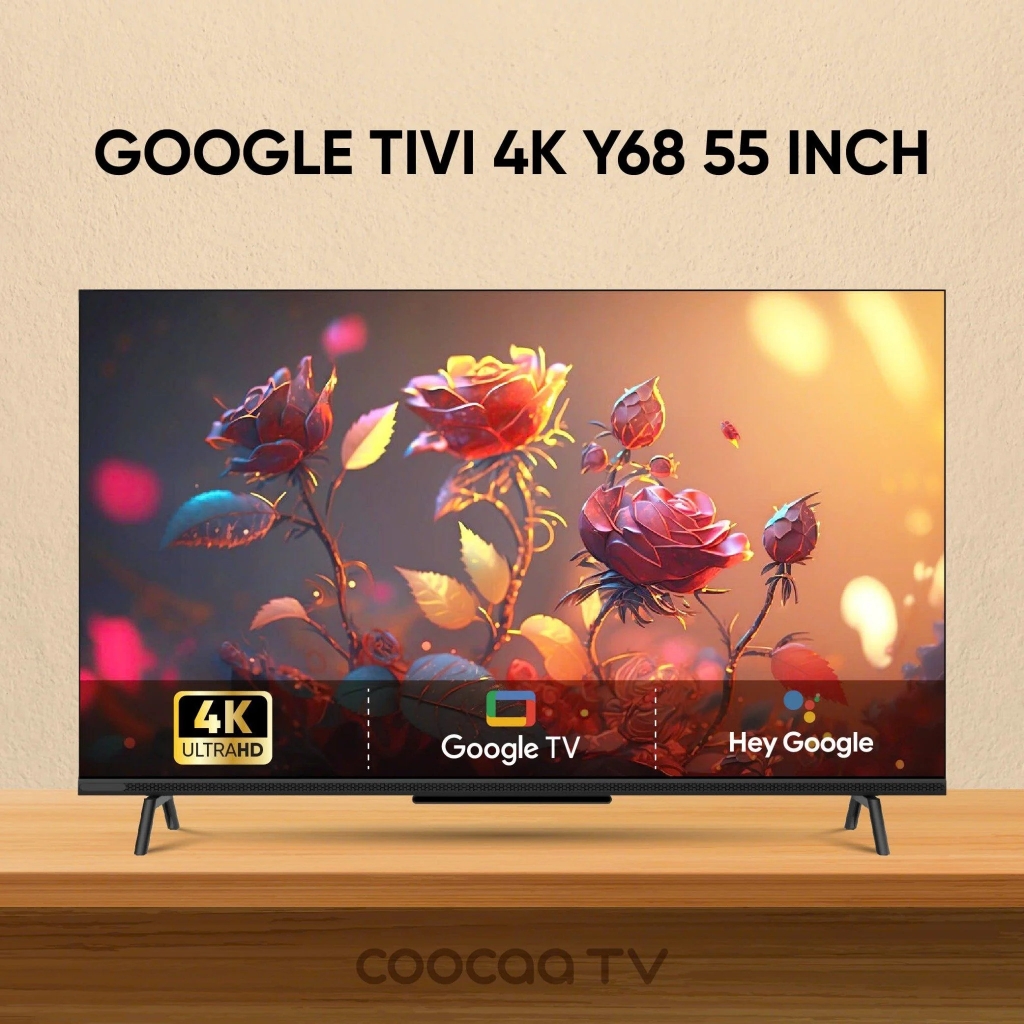 Android Google Tivi Coocaa 55 inch UHD 4K 55Y68 điều khiển giọng nói