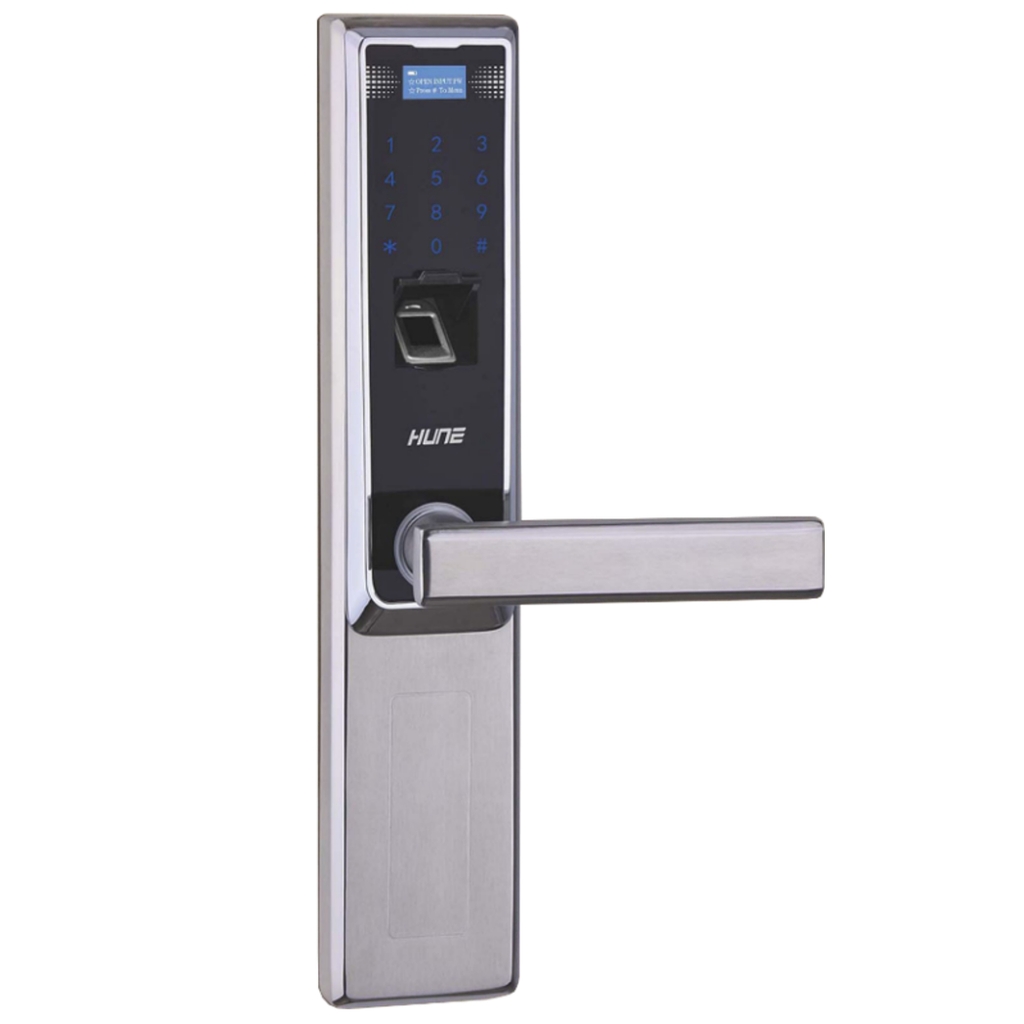 Khóa cửa điện tử HUNE 918-62A-F (Vân tay, thẻ từ, mật mã)
