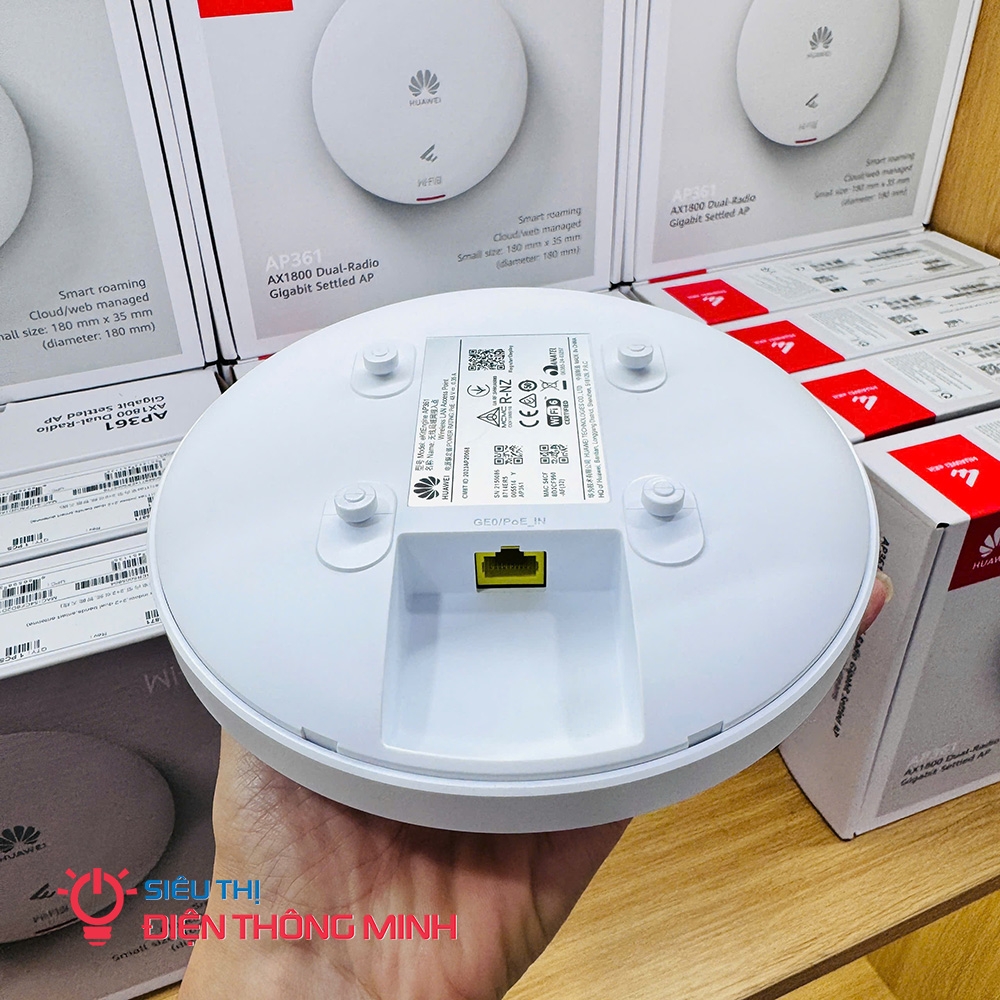 Bộ phát Wifi Huawei gắn trần, gắn tường AP361 (Wifi 6, AX1800, Lan Gigabit)