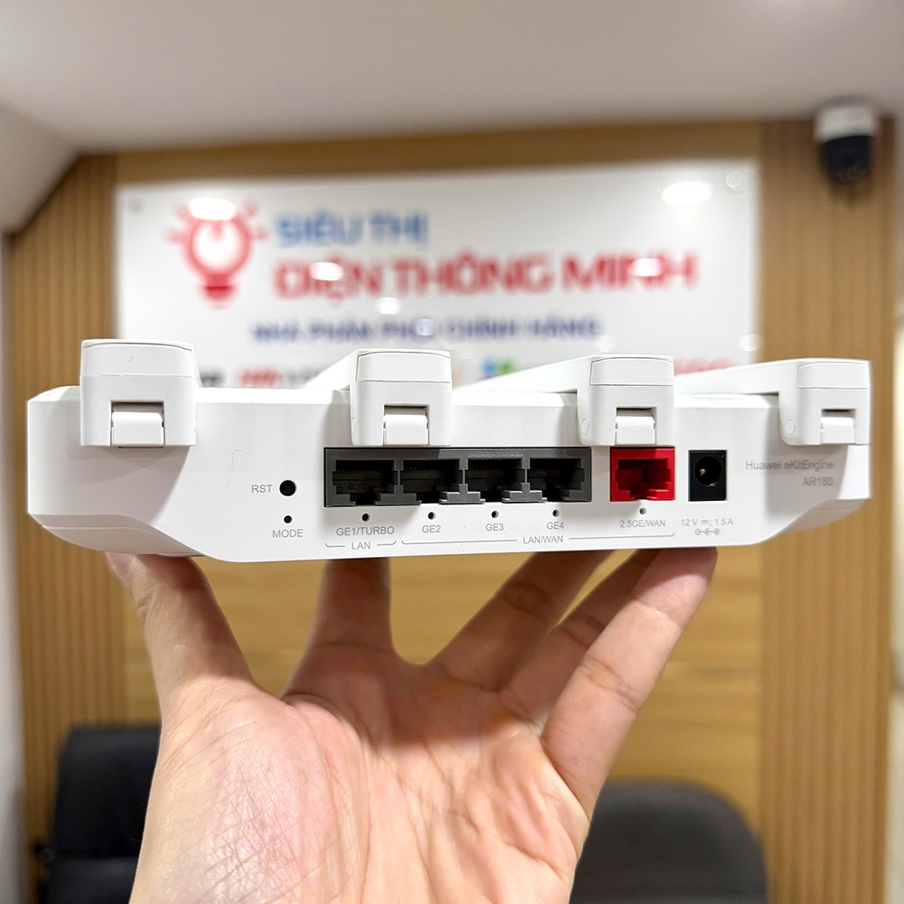 Modem Router Wifi cân bằng tải Huawei eKit AR180 (Wifi 7, 3600Mbps, WAN 2.5GE, 4 LAN GE, 100 user)