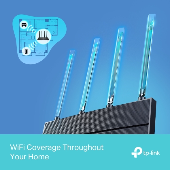 Bộ phát Wifi TP-LINK Archer AX12 (WiFi 6 AX1500 4 ăng ten)