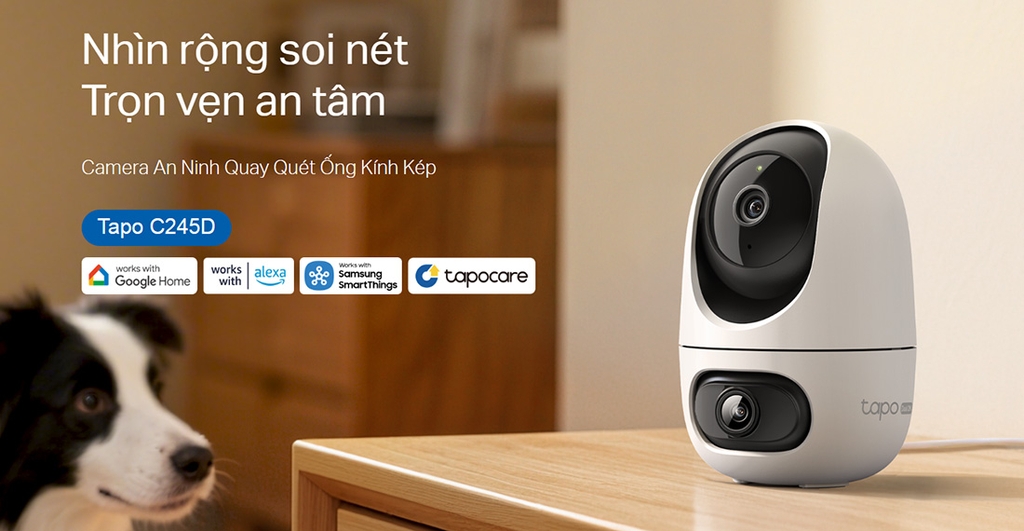 Camera TP-LINK Tapo C245D (Wifi quay quét 2 mắt x 3MP)