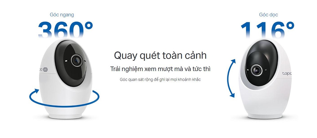 Camera TP-LINK Tapo C260 (Wifi quay quét 8MP, nhận diện khuôn mặt)