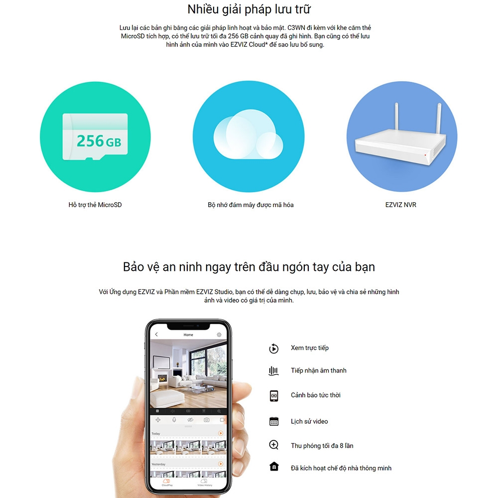 Camera EZVIZ C3WN (Wifi Thân 2MP)
