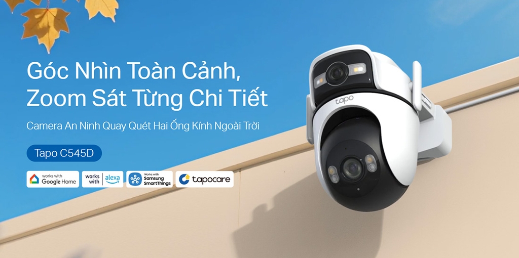 Camera TP-LINK Tapo C545D (Wifi quay quét ngoài trời 2 mắt x 3MP)
