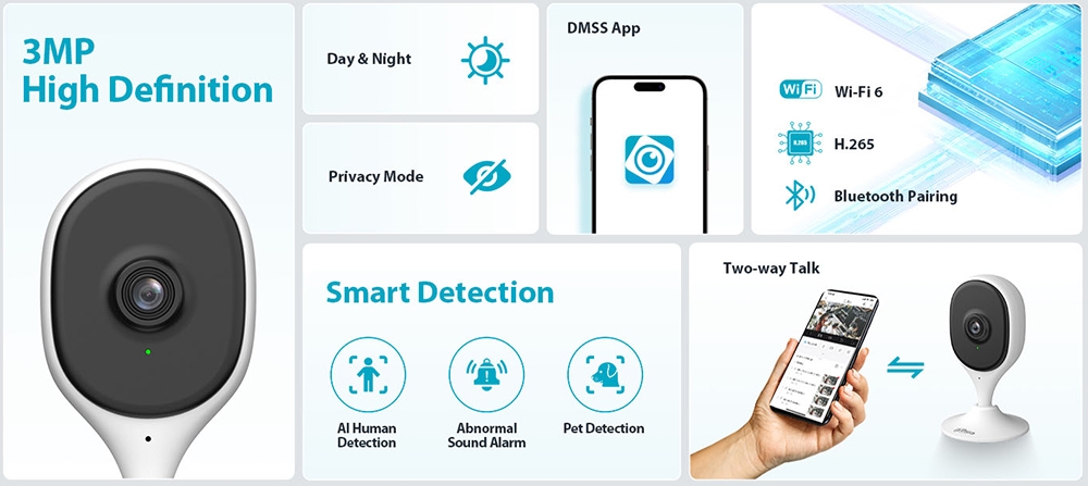 Camera DAHUA DH-C5A (Wifi 5MP góc rộng)