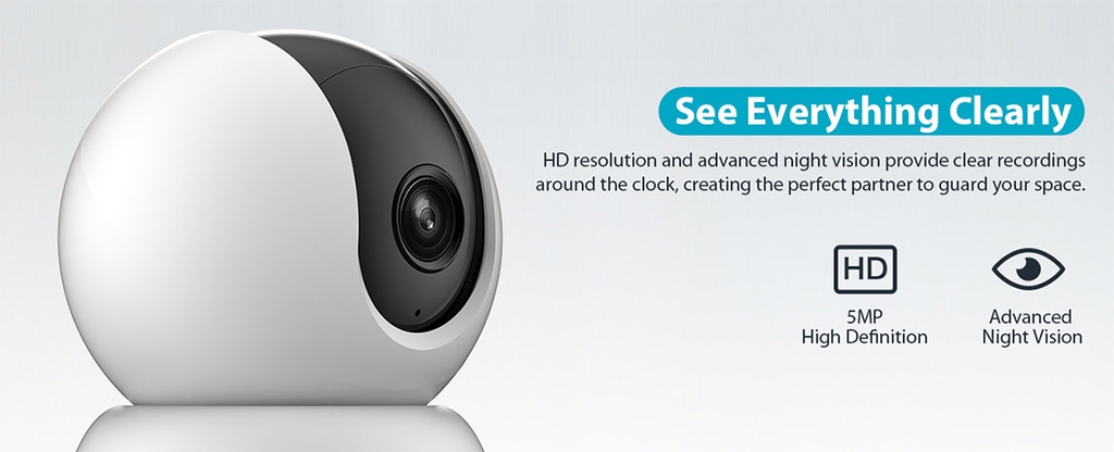 Camera IP DAHUA DH-H5B (Wifi 5MP, quay quét, loa mic đàm thoại, nút gọi điện)