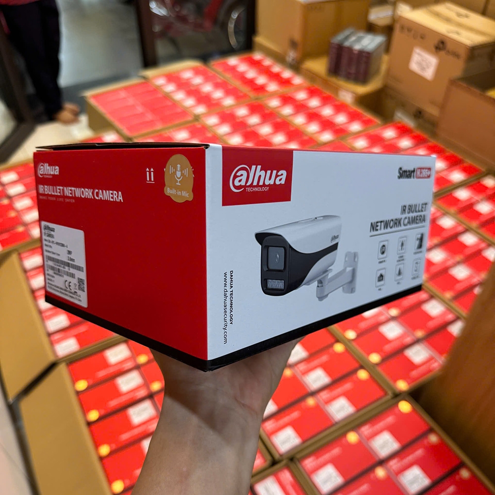 Camera DAHUA DH-IPC-HFW1230M-A (Thân 2MP, liền Mic, hồng ngoại 80m)