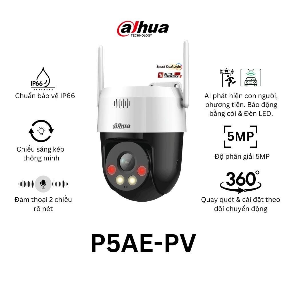 Camera DAHUA DH-P5AS-PV (Wifi quay quét 5MP)