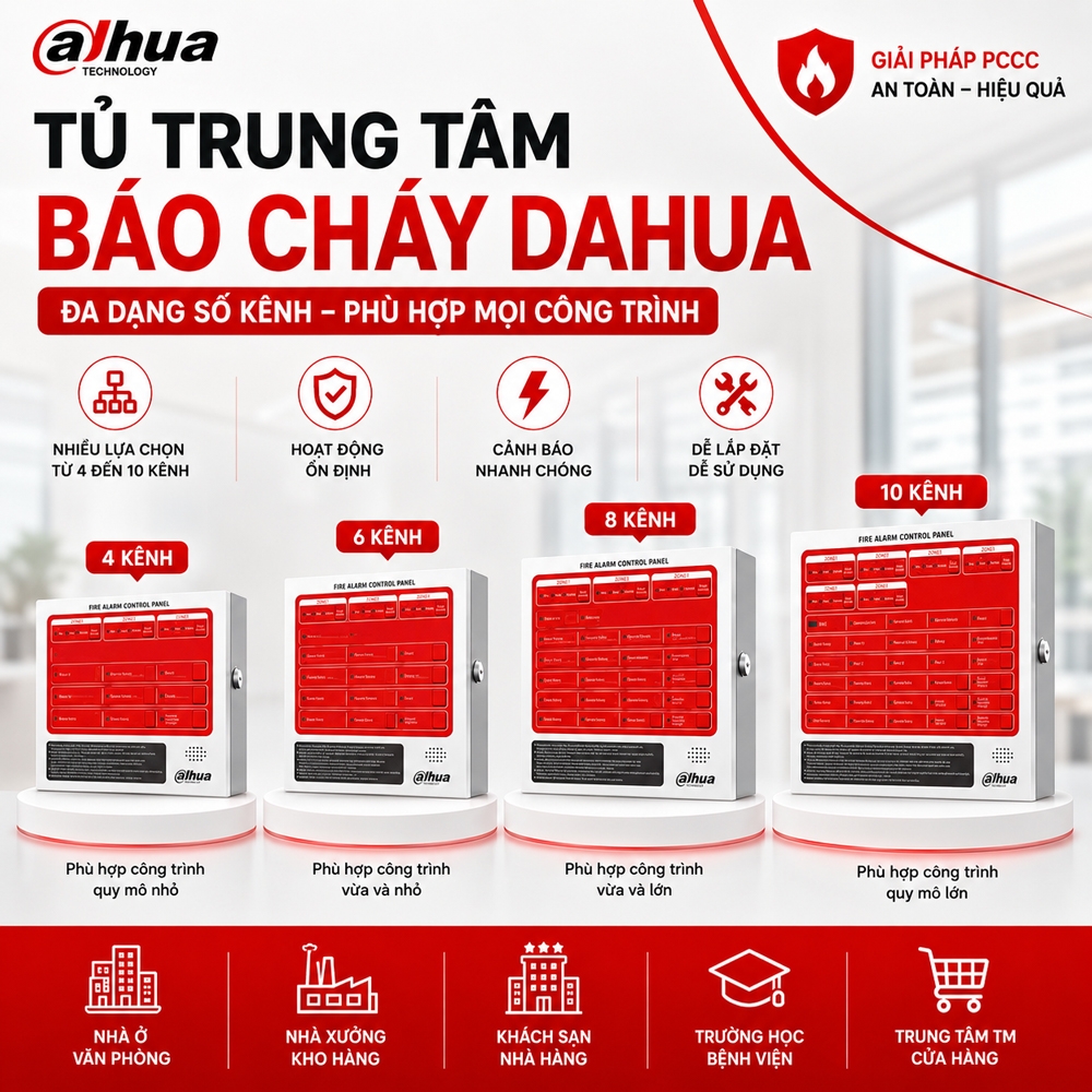 Tủ trung tâm báo cháy Dahua 6 kênh DHI-HY-C102-6