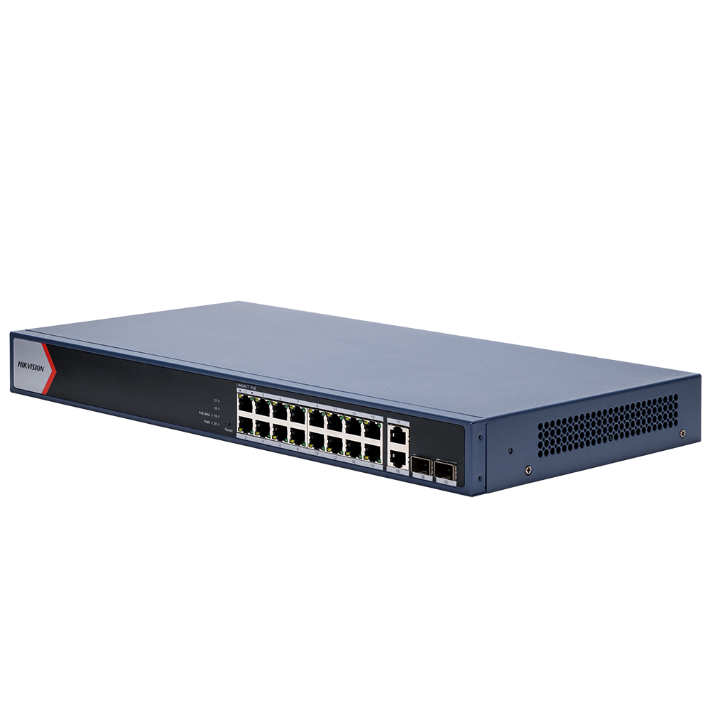 Switch PoE Hikvision DS-3E1520P-EI/M (16 PoE Gigabit, 2 uplink Gigabit, 2 SFP, 125W)