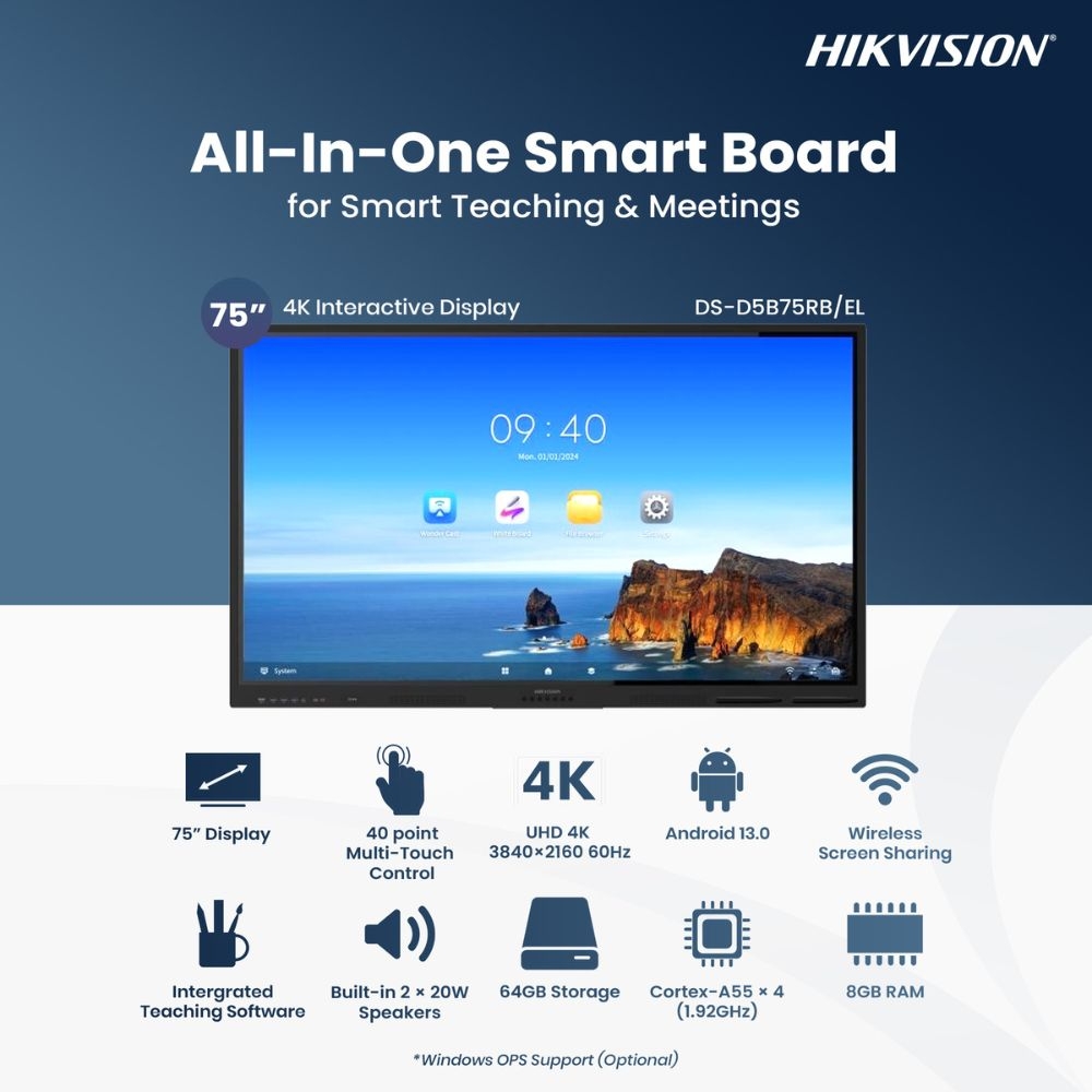 Màn hình tương tác Hikvision 75 inch DS-D5B75RB/EL