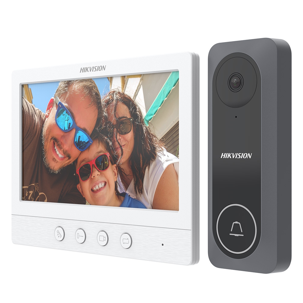 Bộ Kit chuông hình Hikvision DS-KIS212 (Màn DS-KH2230T + Camera cửa DS-KB2412T-IM)