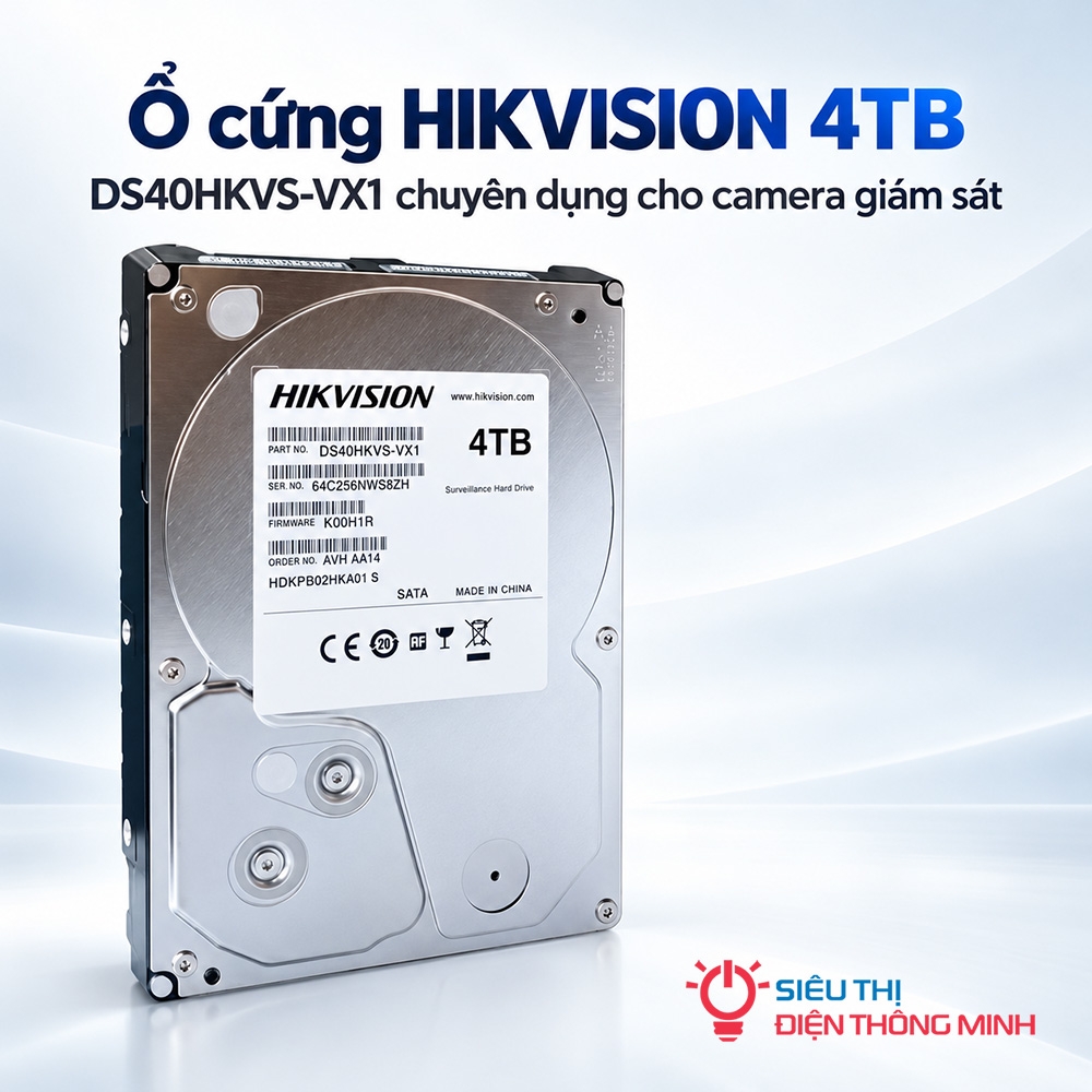 Ổ cứng HIKVISION 4TB DS40HKVS-VX1 chuyên dụng cho camera giám sát