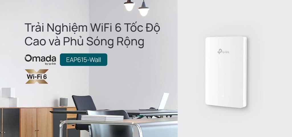 Bộ phát Wifi TP-LINK gắn tường EAP615-Wall (Wifi 6, AX1800)
