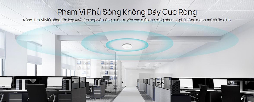 Bộ phát Wifi TP-LINK OMADA gắn trần, gắn tường EAP653 UR (Wifi 6, AX3000, Lan 2.5GE)