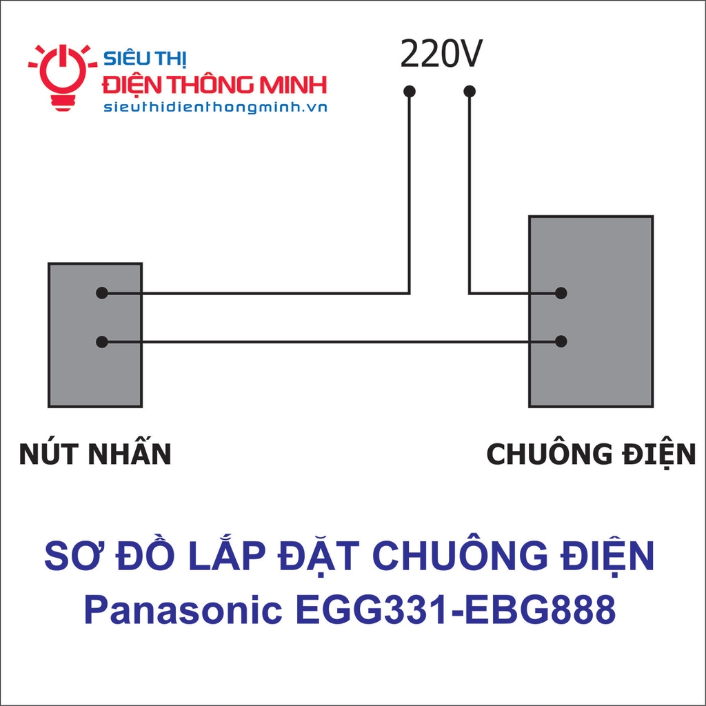 Bộ chuông điện và nút nhấn Panasonic EBG888+EGG331