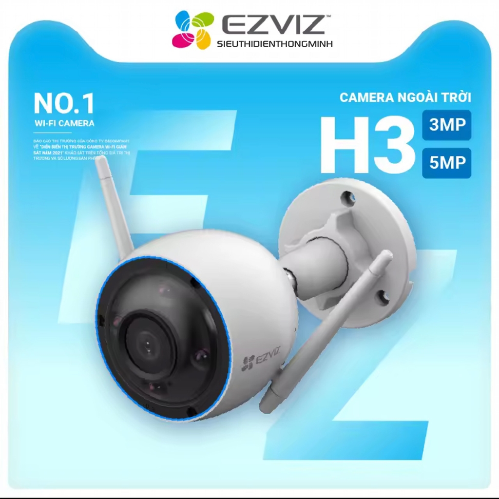 Camera EZVIZ H3 2K (Wifi Thân 3MP, đêm có màu)