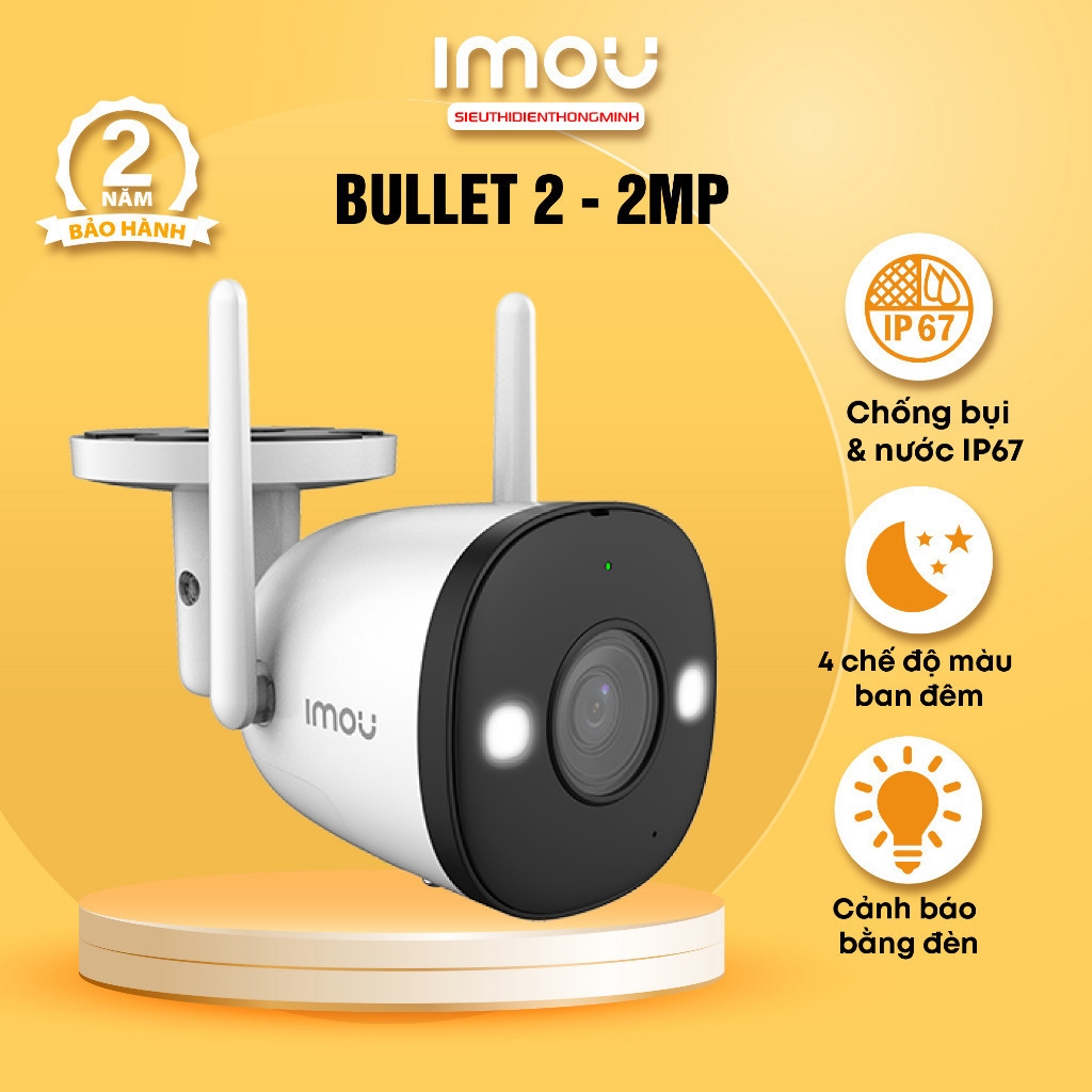 Camera IMOU IPC-F22FP (Wifi thân 2MP, Full Color)