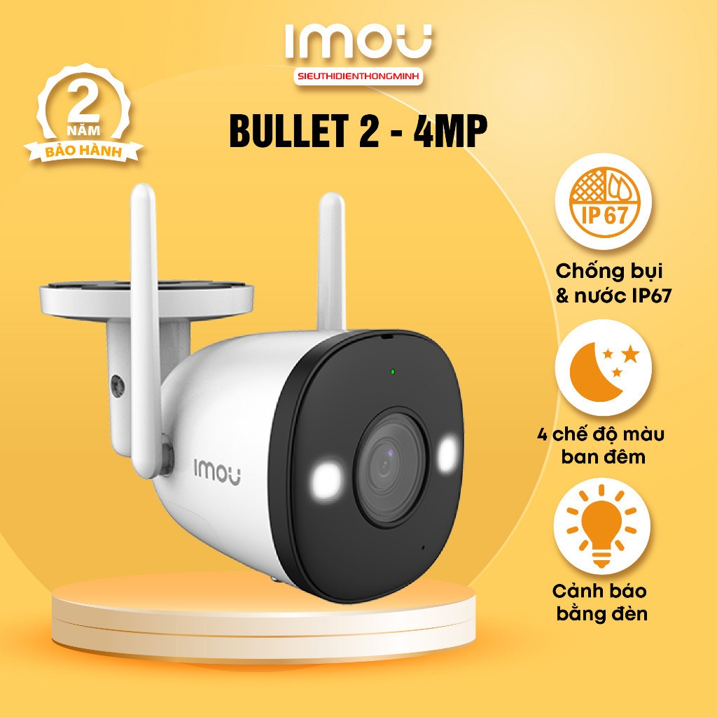 Camera IMOU IPC-F42FP (Wifi thân 4MP, Full Color)