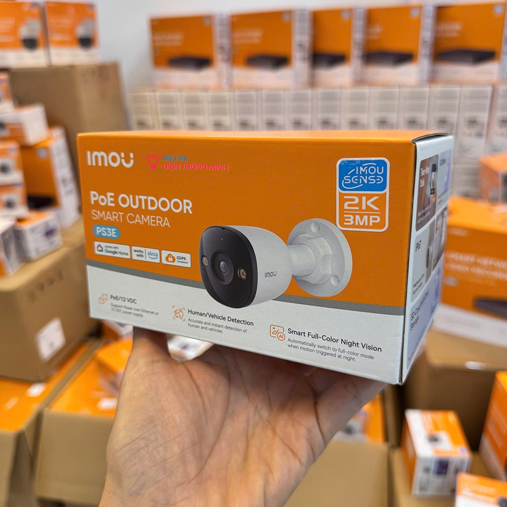 Camera IMOU IPC-PS3EP-3M0 (Thân 3MP, PoE, Loa Mic, góc rộng)