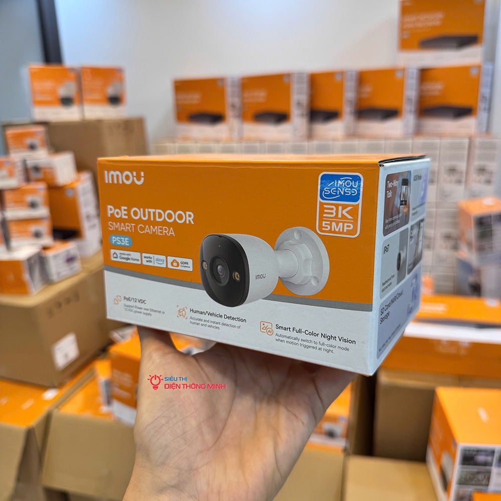 Camera IMOU IPC-PS3EP-5M0 (Thân 5MP, PoE, Loa Mic, góc rộng)