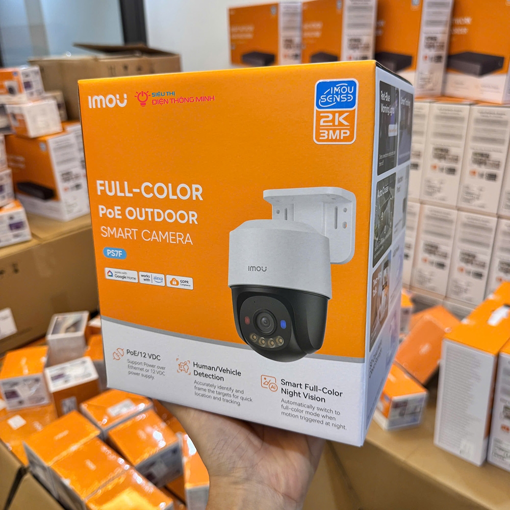 Camera IMOU IPC-PS7FP-3M0 (Quay quét 3MP, PoE, Loa Mic)
