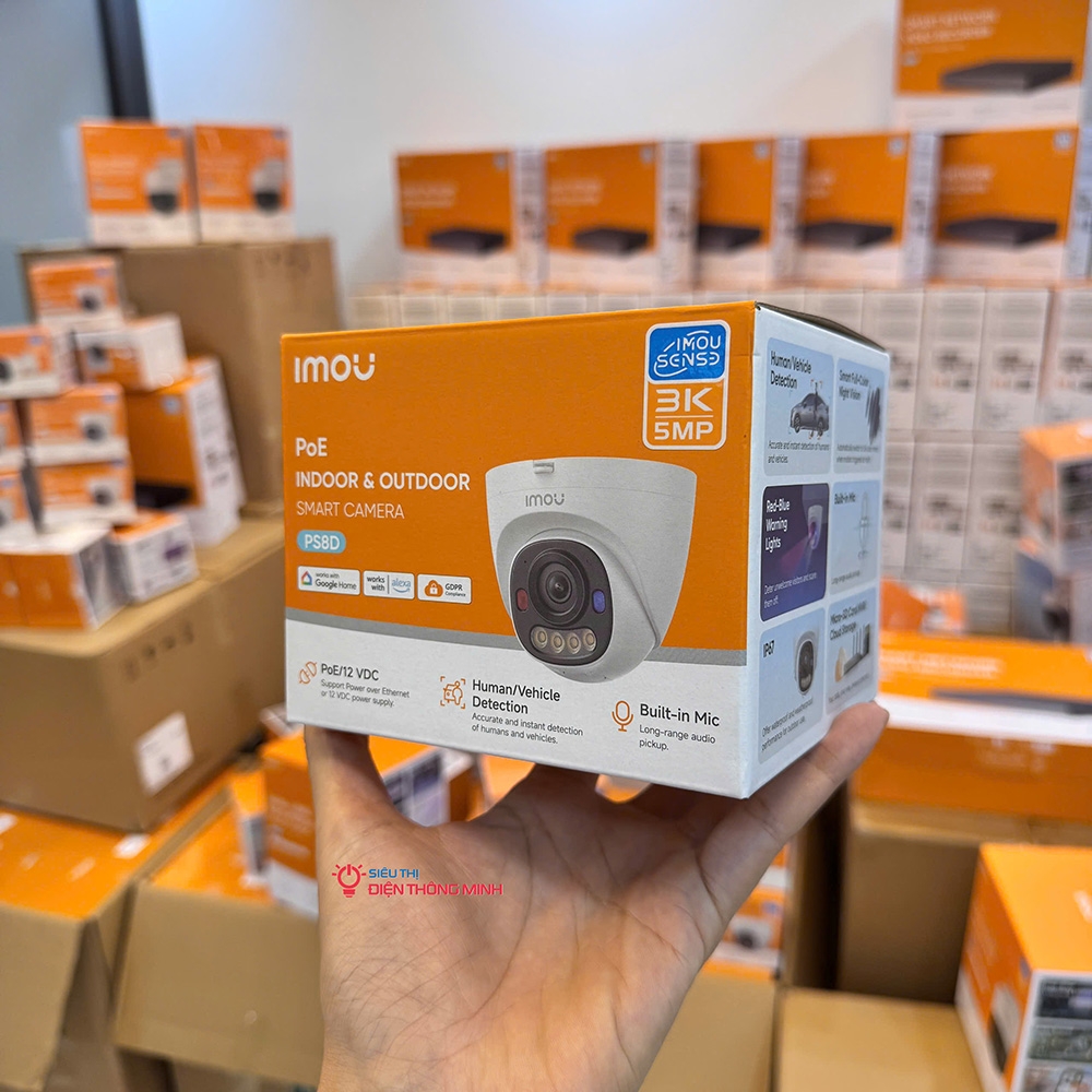 Camera IMOU IPC-PS8D-5V0 (Dome 5MP, PoE, liền Mic, góc rộng)