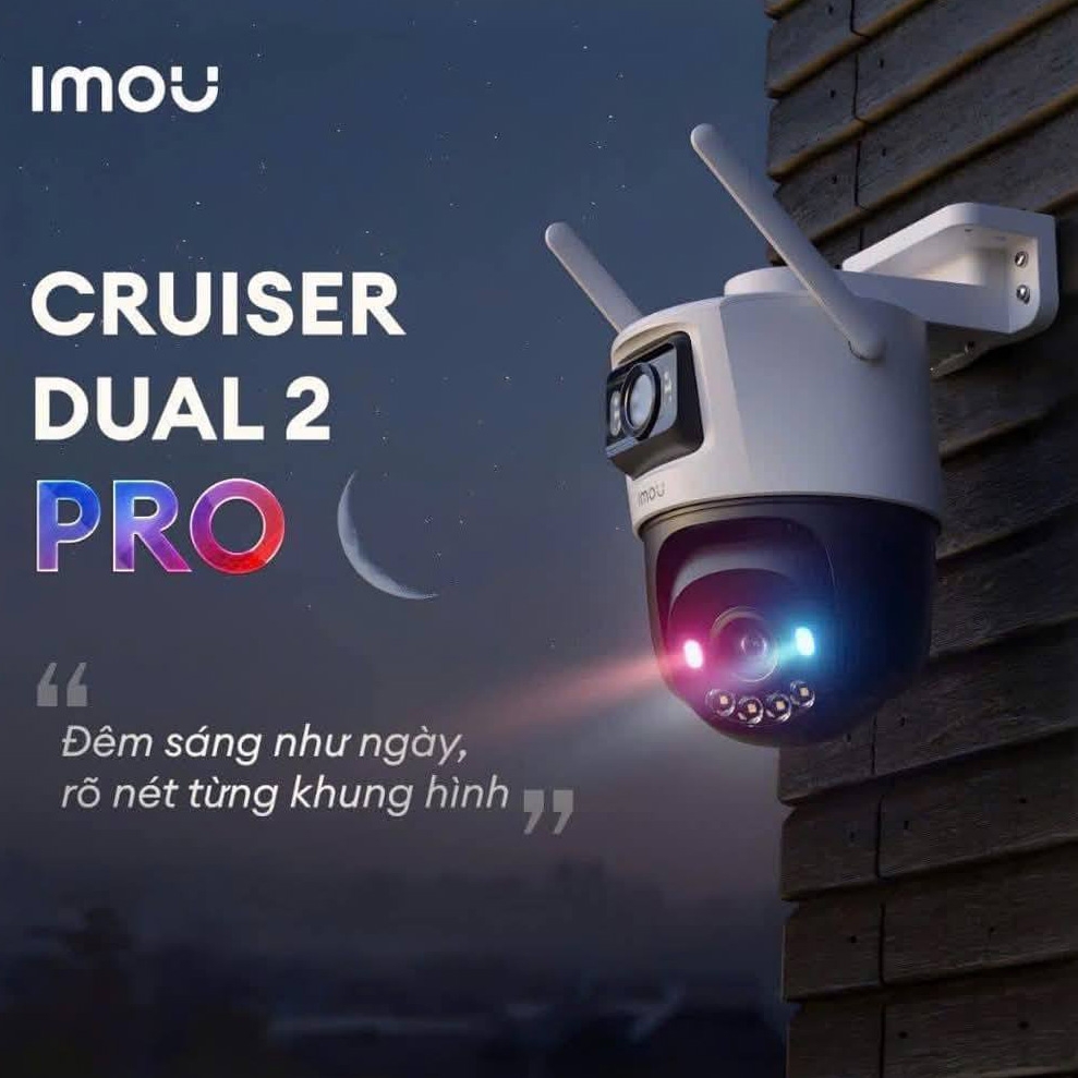 Camera IMOU IPC-S7XFP-8U0WED 8MP (Wifi quay quét 2 mắt x 4MP, Aurora đêm như ngày)