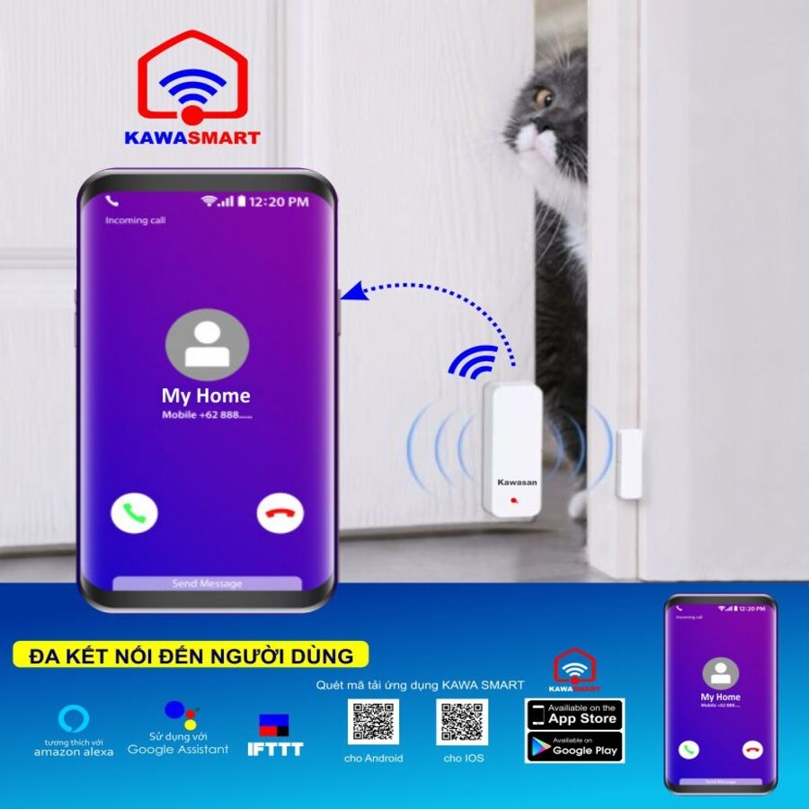 Công tắc từ cửa sắt có dây Kawa KW-MS02