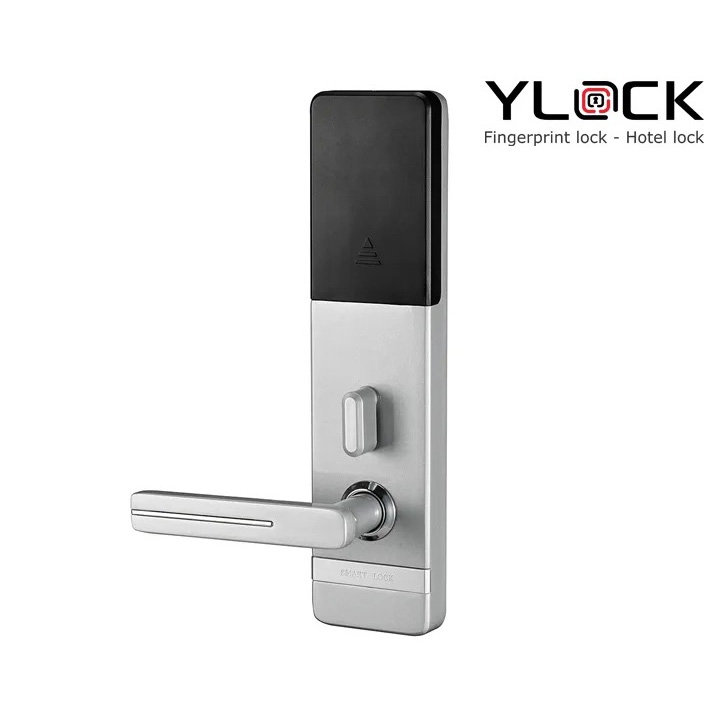 Khóa cửa điện tử YLOCK YL-8853-Sliver (Thẻ từ, Mật mã, Khóa cơ)