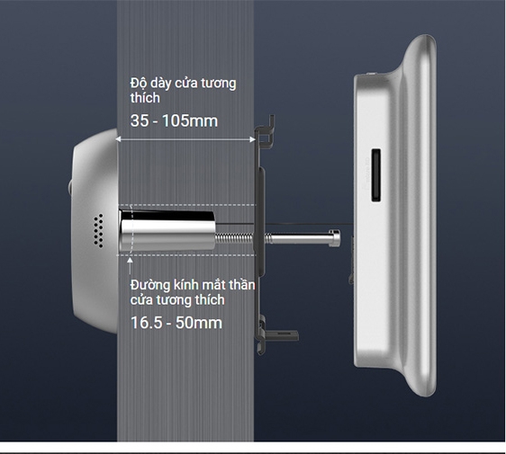 Chuông hình EZVIZ DP2C (Màn 4.3 inch, Wifi không dây, Dùng PIN)
