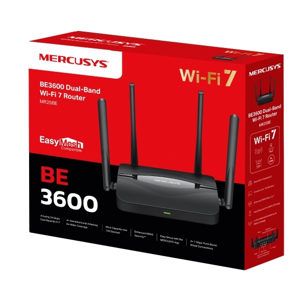 Bộ phát Wifi Mercusys MR25BE (Wifi 7 BE3600 4 ăng ten)